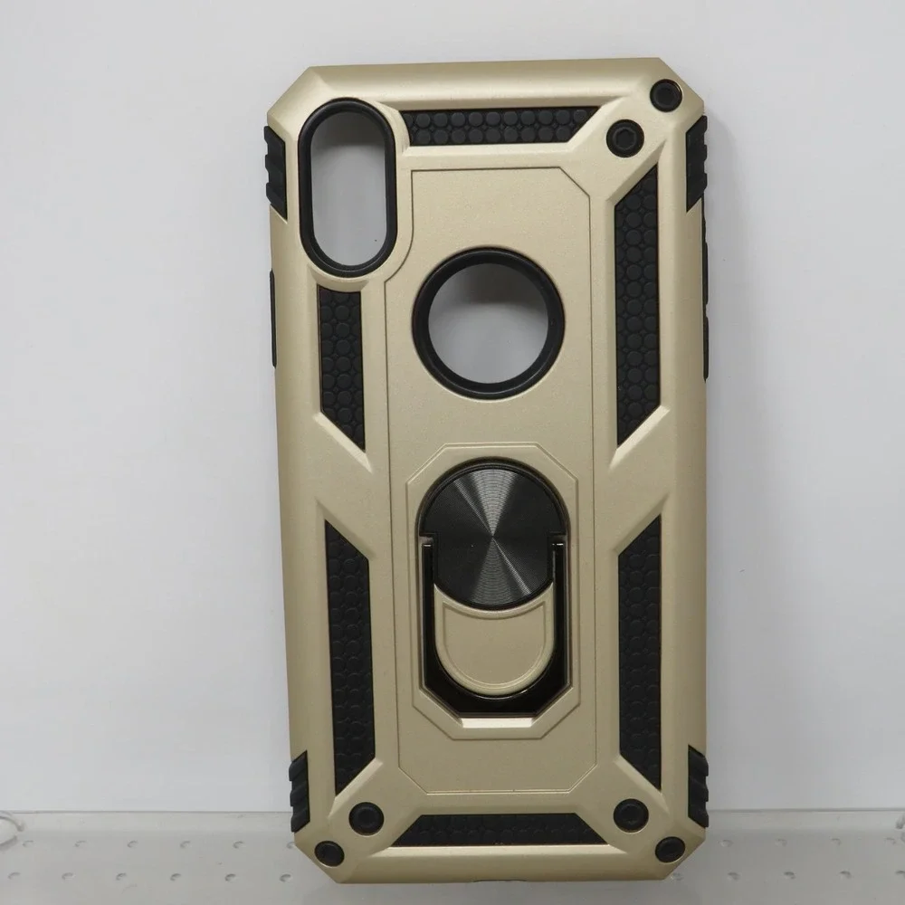 Iphone X Ennotek Phone Case Magnetic‎ Ring Gold And Black